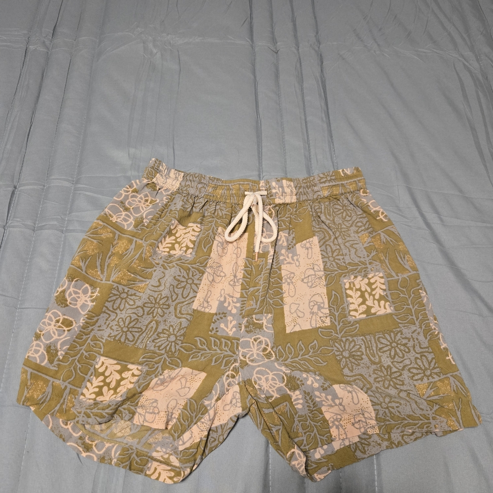 EARTHBOUND Floral And Mushroom Patchwork Shorts